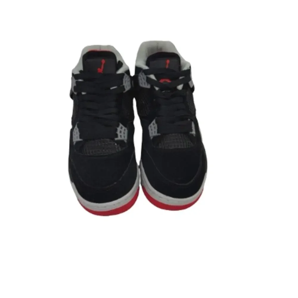 Nike Air Jordan Shoes Jordan 4 Retro 'Bred' Black Red Sneakers Size Men's 7